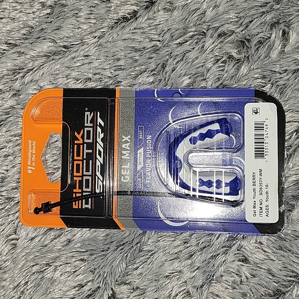 Nwt shock doctor mouthguard gel max youth berry flavored new